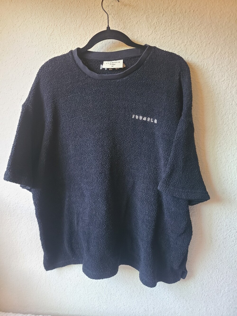 YoungLA Men's Black Terry Crewneck Sweater Size XL